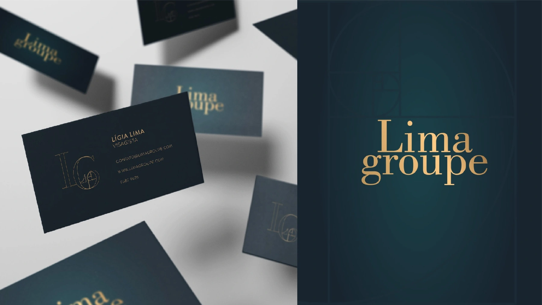 Lima Groupe: Serif wordmark, monogram and stationery presentation