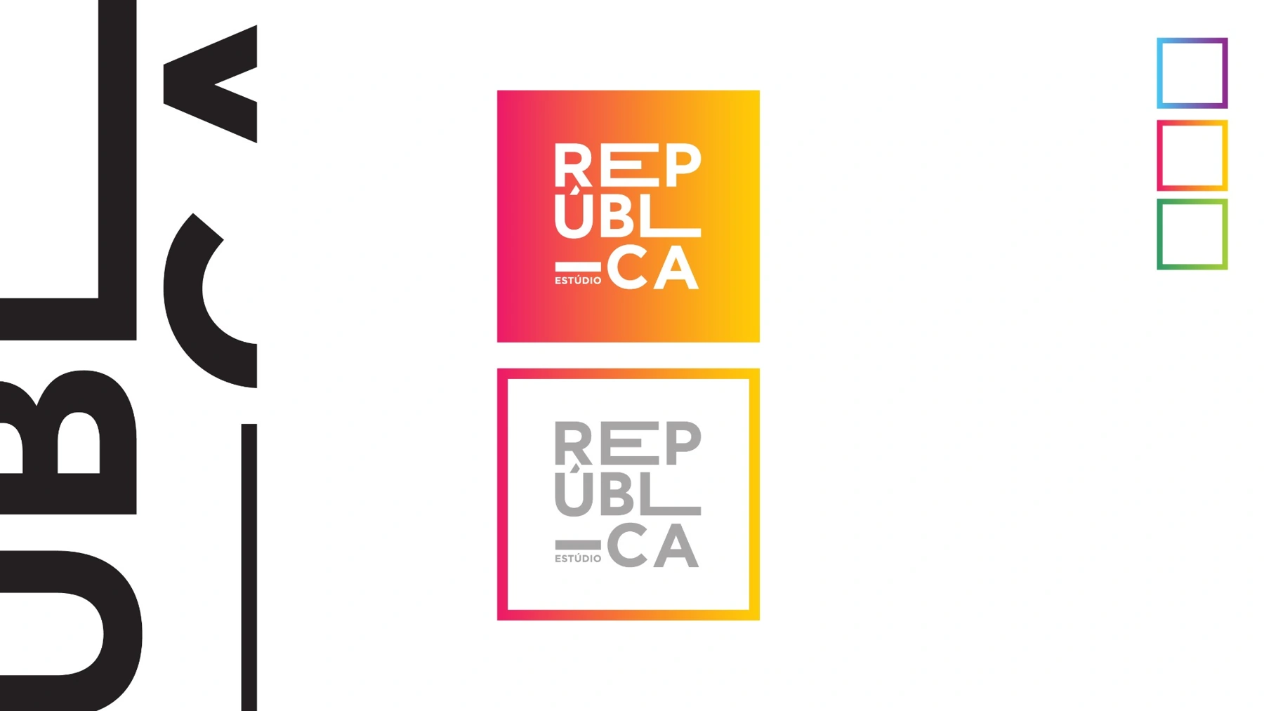 República Estúdio: Modular typography and vivid gradient variations